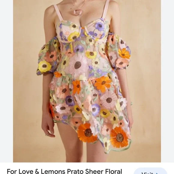 For Love & Lemons Prato Mini Dress new with tags size small free people